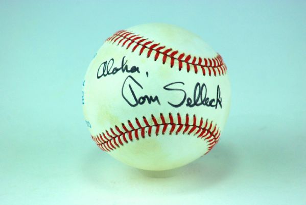 Tom Selleck Autographed Baseball